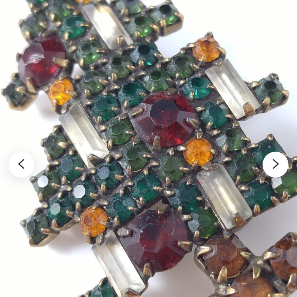 1950’s Vintage Weiss Christmas Tree Brooch
